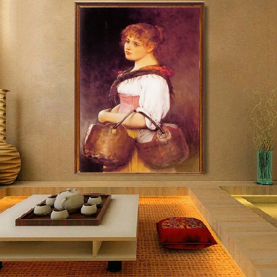 Diamond Painting The Milkmaid Full Square Diamond Embroidery Rhinestones Mosaic Picture Johannes Vermeer Series