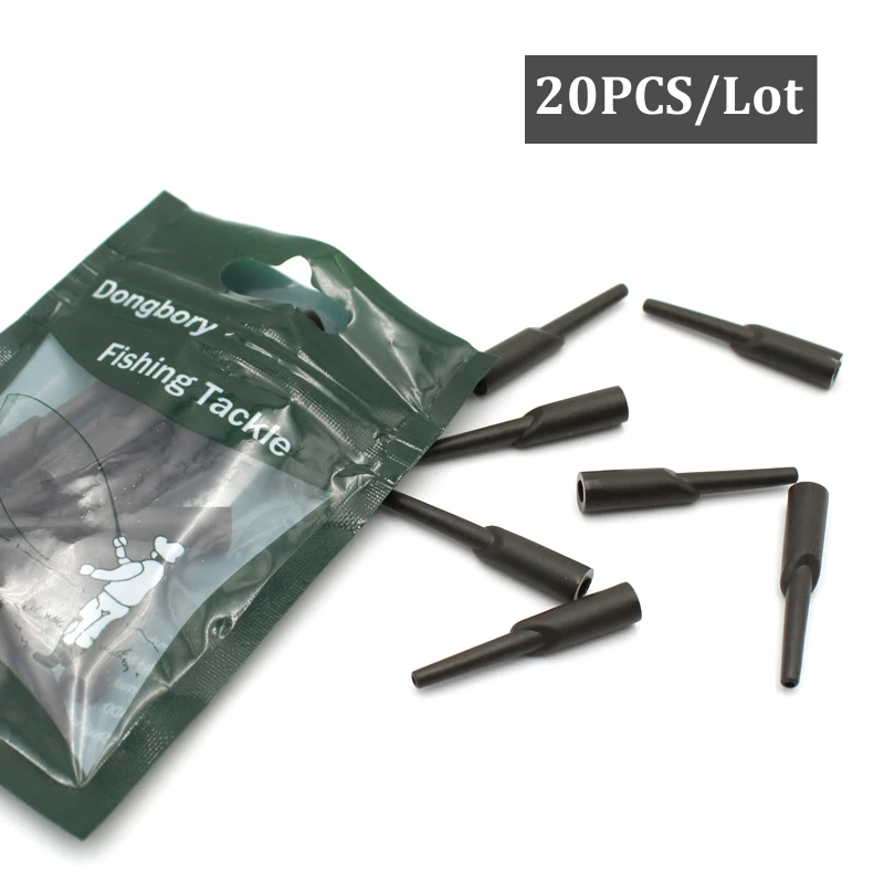 20PCS Carp Fishing Accessories Running Rig Rubber Beads Chod Rig Ring Clips Connector Rubber Beads Fishing Terminal Tackle Tools