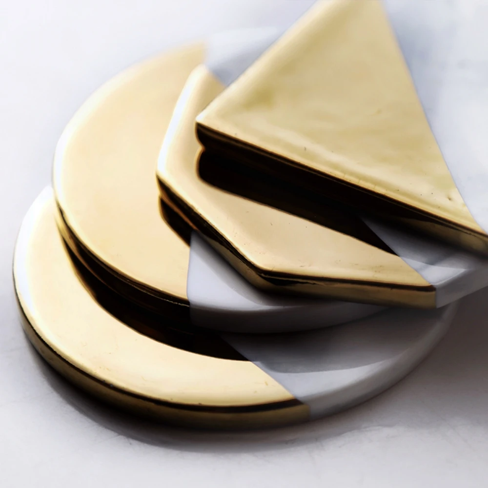 Creative Ceramic Coaster Emulation Marble Coffee Cup Mat Desktop Table Decoration Drink Coasters For Glass Placema Kitchen Tool