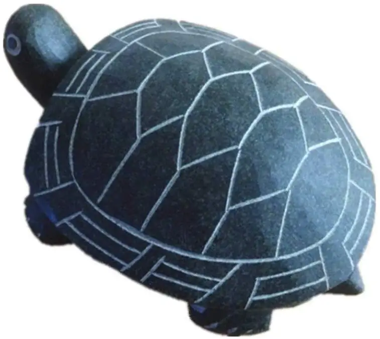 Hand-Carved Natural Stone Small Turtle Statue Home Garden Decor