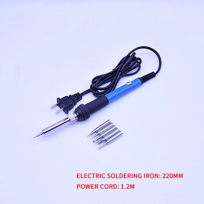 Kit de ferramentas para soldagem de ferro elétrico, pontas de aquecimento, temperatura constante, 220v, 110v, 60w
