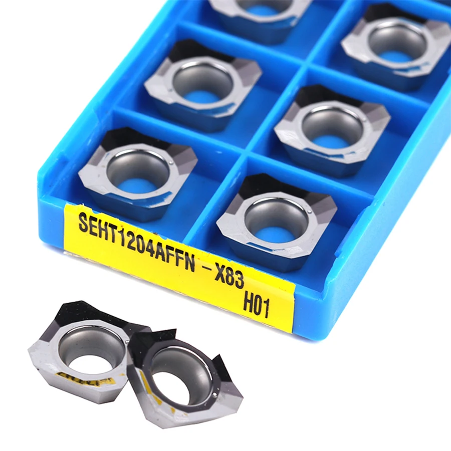 10pcs SEHT1204 AFFN X83 H01 carbide alloy milling Indexable turning tools inserts SEHT 1204 face Milling cutter CNC lathes tools