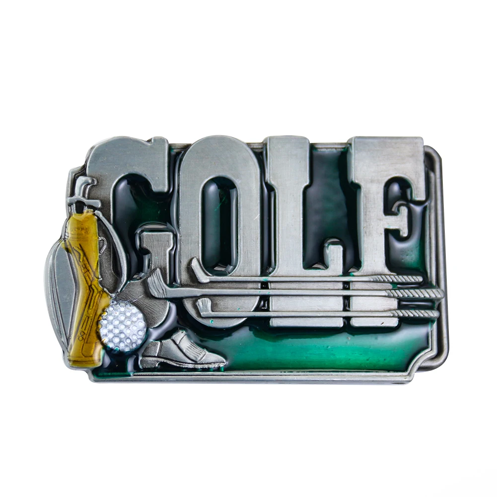 40mm Cool 3D GOLF Enthusiast Letter Belt Buckle for Men Jeans Accessories Metal Diy Belt Buckles Strap Leather Craft Friend Gift