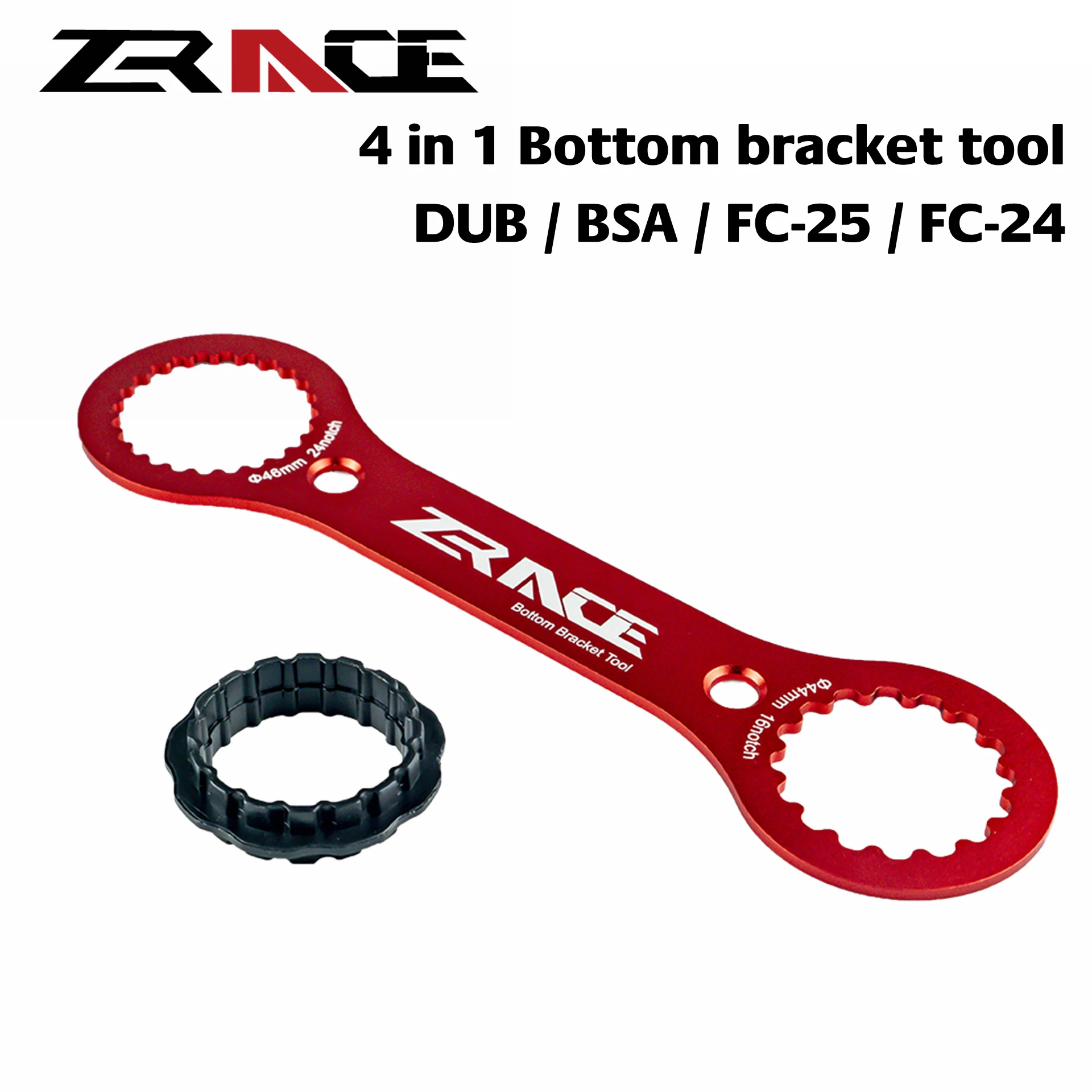 

Ключ-держатель 4 в 1 ZRACE, совместим с SRAM DUB, SHIMANO BSA / FC-25 / FC-24, CNC AL7075 DUB-BSA