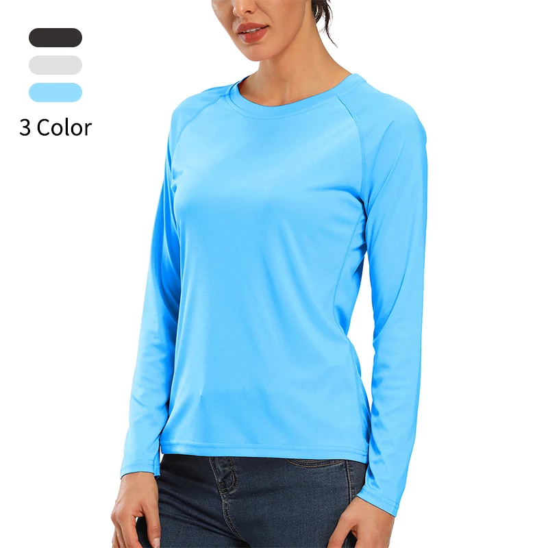 Women t shirt UPF 50+ UV Sun Protection T-Shirt Long Sleeve Fishing Hiking Performance run Shirts woman Outdoor fitness t-shirts