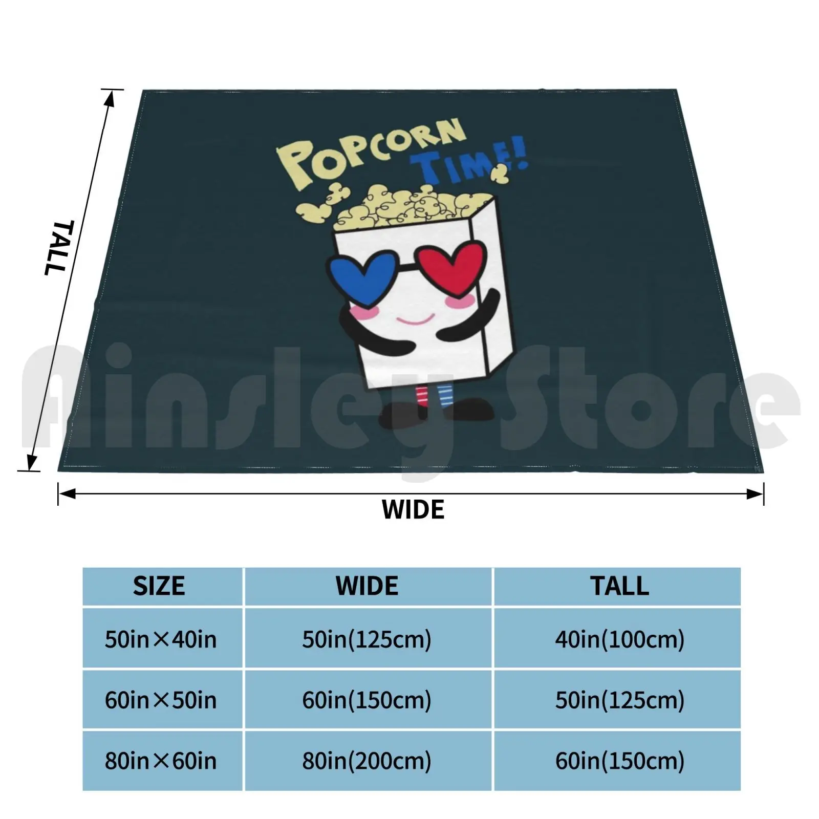 Popcorn Time Blanket For Sofa Bed Travel Popcorn Movie Cinema Movies Film Food Corn Cute Snack White Movie Time