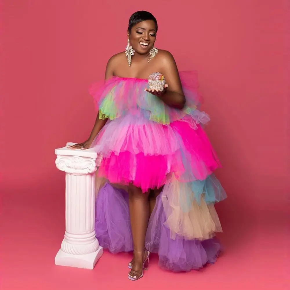 

Красочные летние женские вечерние платья из 2 предметов, короткий топ с высоким и низким стандартом, длинное платье, женское платье