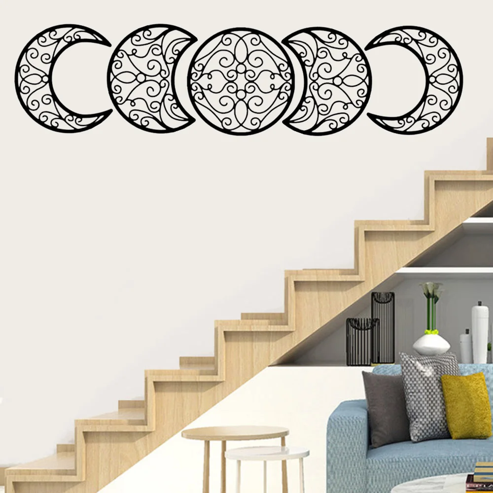 

Muslim Ramadan Wall Stickers, Eid Mubarak Decorations, DIY Moon Phase 3D Wall Stickers Bohemian Lunar Eclipse Wall Decora