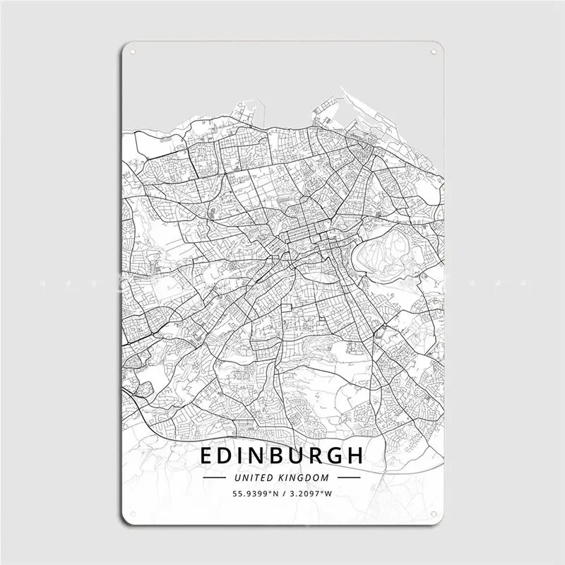 Edinburgh United Kingdom Metal Plaque Poster Plaques Pub Living Room Design Tin Sign Poster