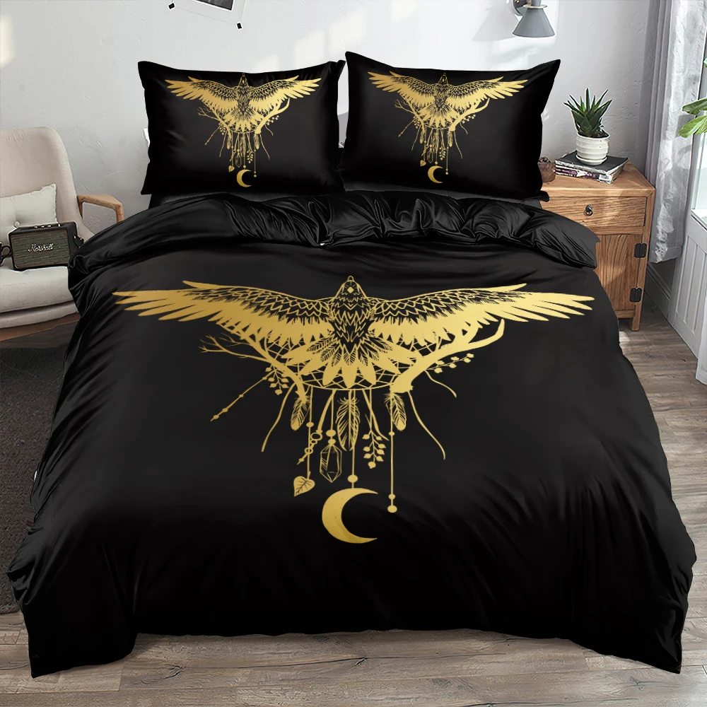 3D Bohemian Black Bedclothes Pillow Cottoms Quilt Covers Duvet Covers Set King Queen Full Twin Size Custom Desgin Home Textile