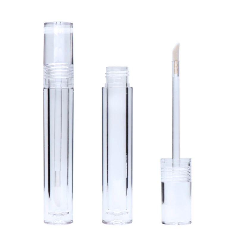 

10pcs/lotEmpty 7.8ML Lipstick Tubes Round Transparent Crystal Lip Gloss Tubes With Wand Empty Lip Gloss Tubes Clear bottles C067