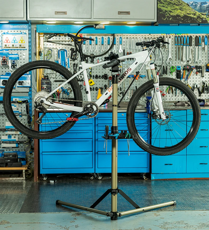 ROCKBROS Fahrrad Reparatur Ständer MTB Road Fahrrad Wartung Rack Mit Werkzeug Fach Einstellbare Faltbare Lagerung Display Bike Arbeit Stehen – Detail 17