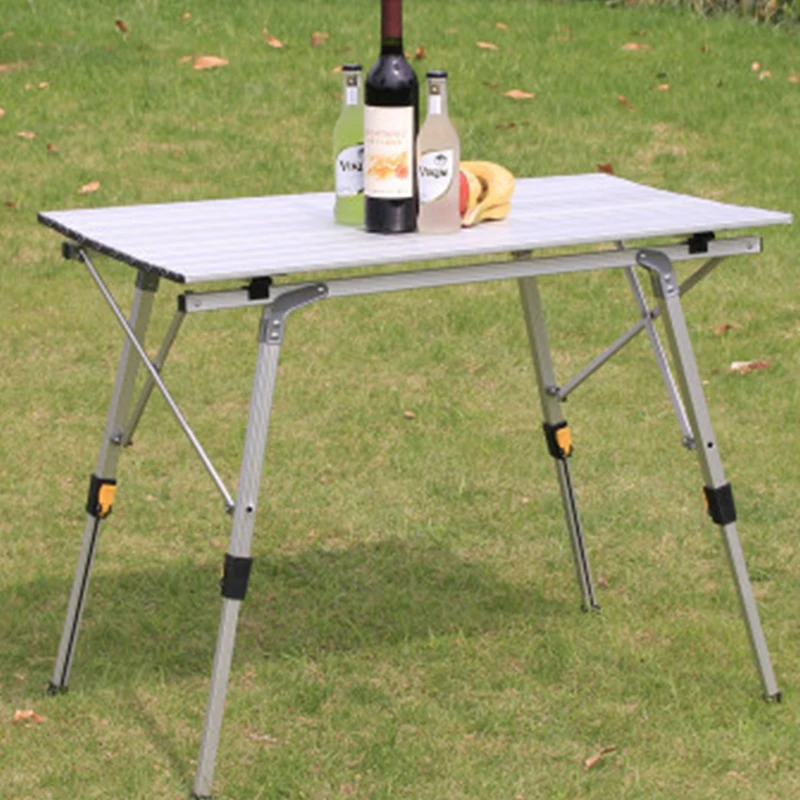 K-STAR Outdoor Folding Table Chair Camping Aluminium Alloy Picnic Table Waterproof Durable Folding Table Desk For 90*53*69cm New