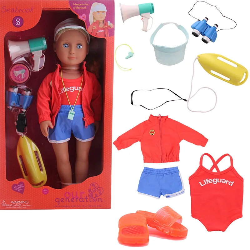 18 Inch Our Generation American Doll + Doll Clothes +  Doll Shoes + Doll Accessories,Girl\'s Toys,Holiday Gift(No Box)