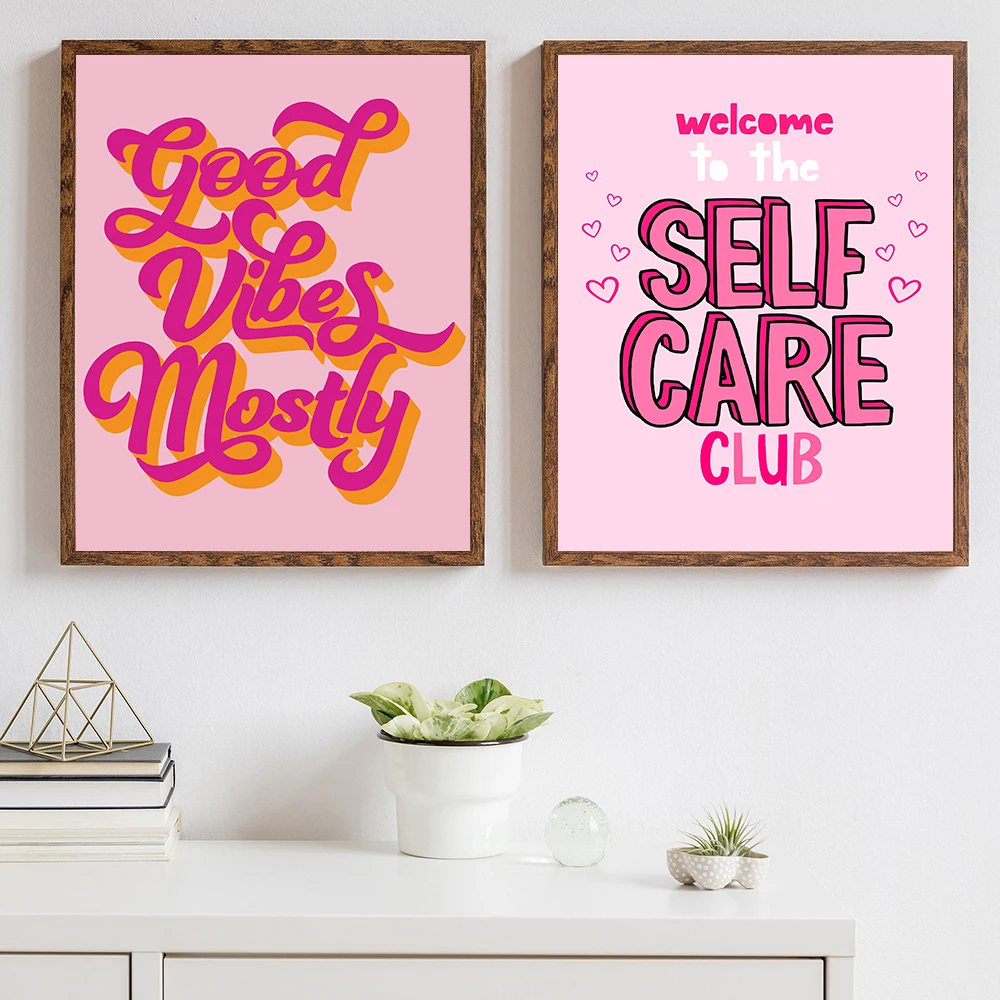 Funny Quote Art Poster Print Modern Inspirational Girl Power Dot Self Care Wall Canvas Makeup Office Bed Room Home Decor Picture