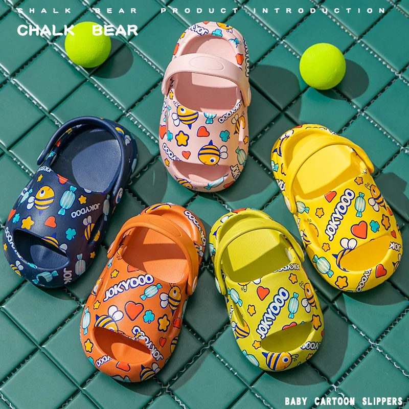 Unisex Summer Newest Kids Slippers Boys Girls Slippers Non-slip Children Beach Shoes Baby Home Sandals Kids Flip Flops