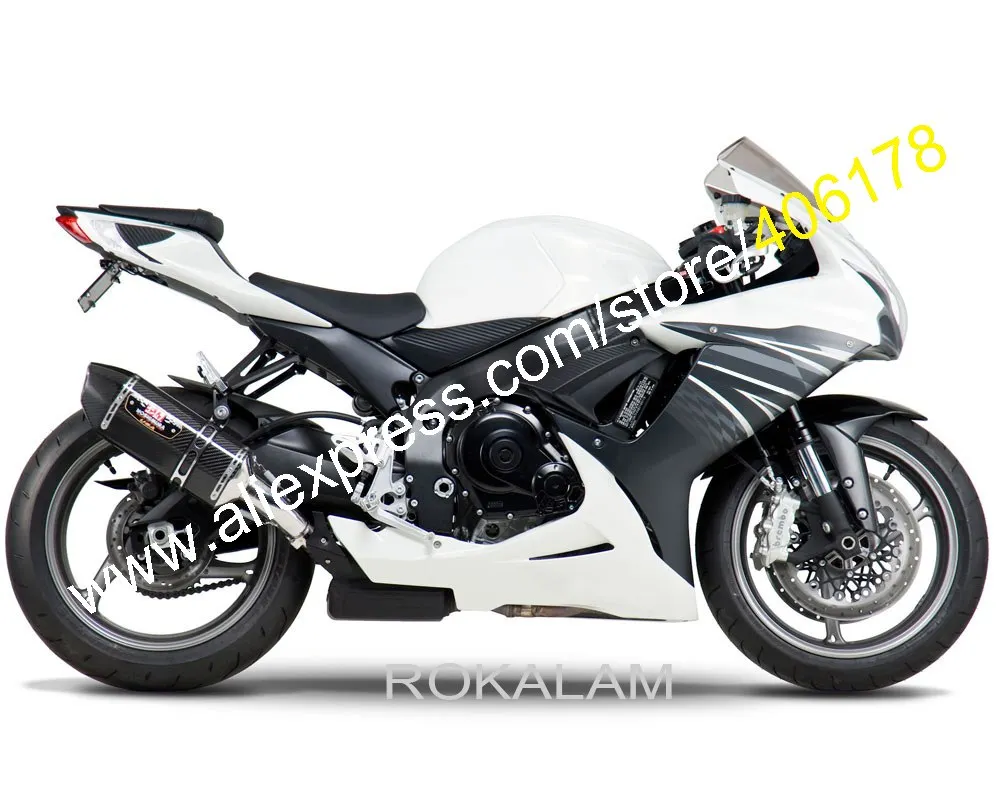 

K11 For Suzuki GSXR600 GXS-R 600 GSXR 600 750 2011 2012 2015 2016 2019 GSXR750 Black White Fairing Kit (Injection Molding)