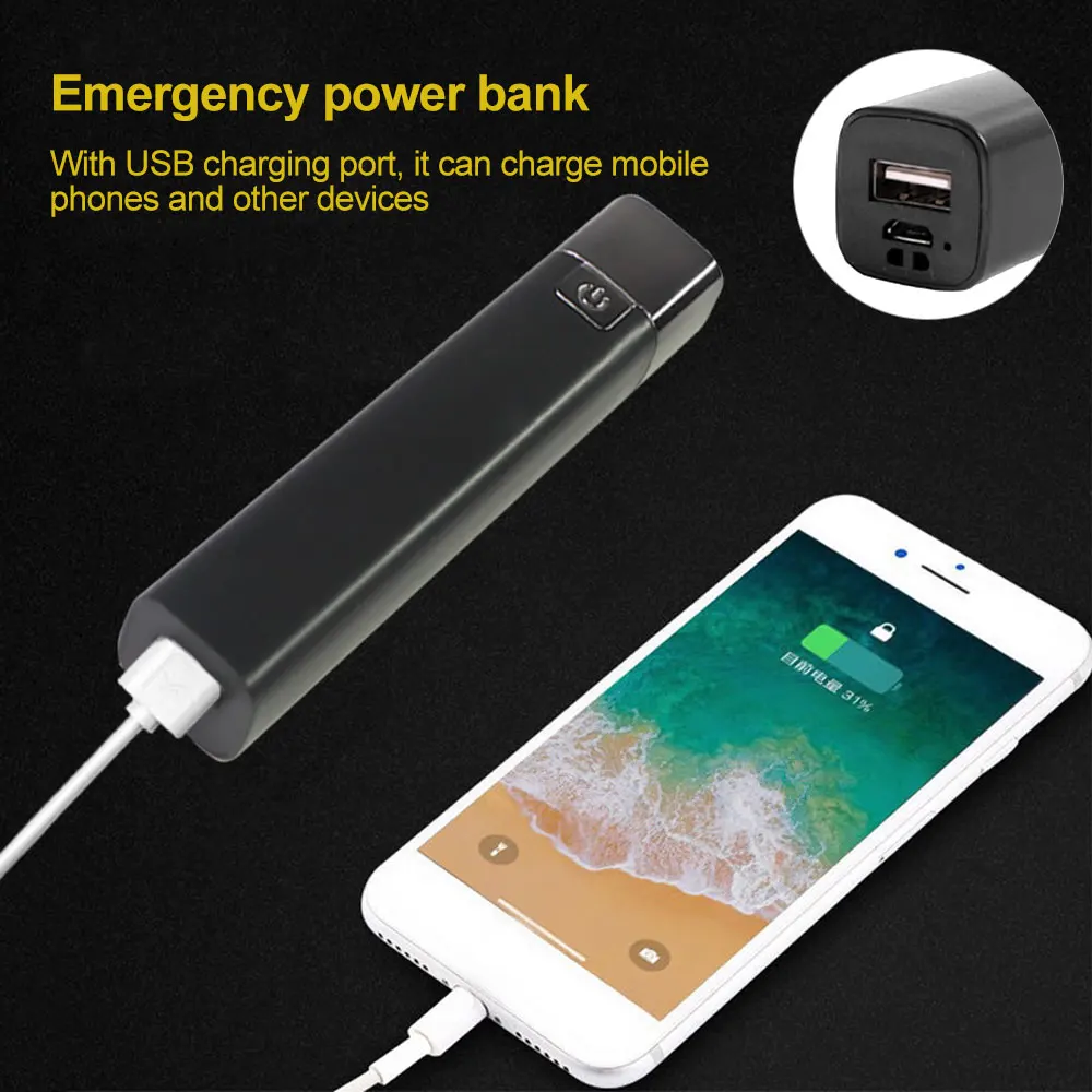 Super Bright Mini Portable XPE LED Flashlight with USB Charging 3 Modes Lighting Waterproof Camping Fashlight Lantern