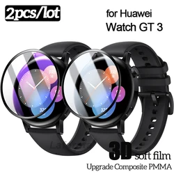 Screen Protector For Huawei Watch GT 3 Runner Curved Full Cover Protective Film for Huawei Watch 3 Pro GT2 42mm 46mm (Not Glass)