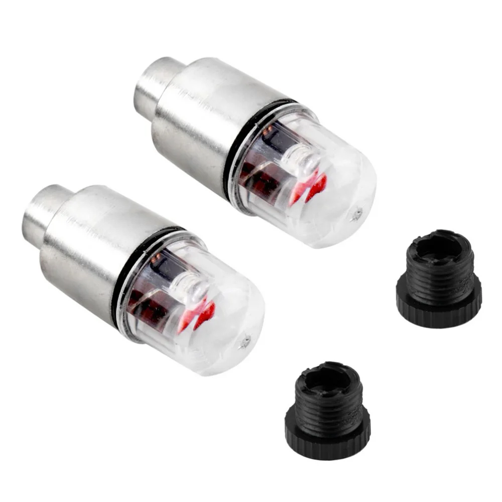 2 PCs Luminous Wheel Caps LED Wheel Nipple Caps for Car Bike Moped Motorcycle