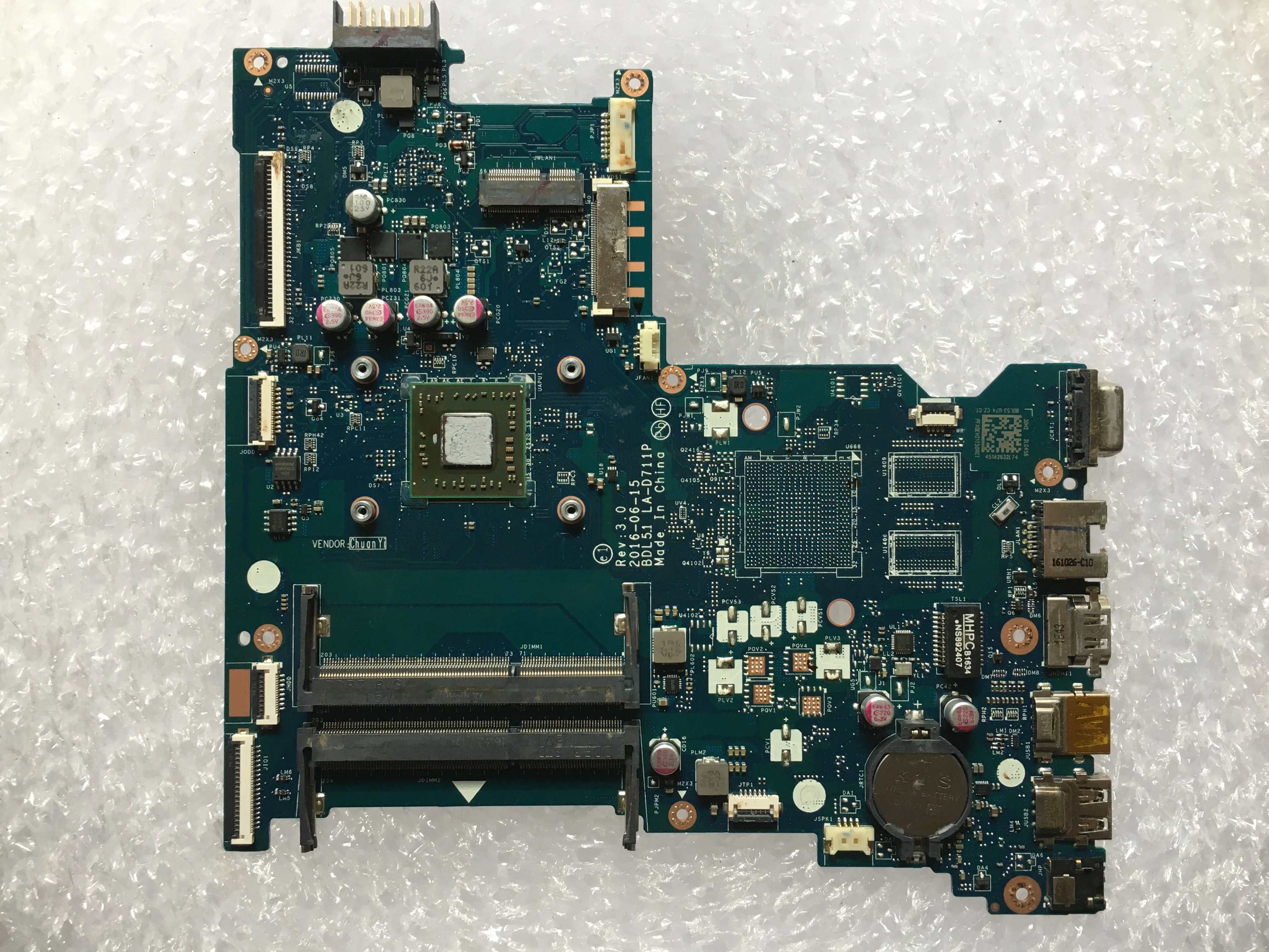 

For HP 15-BA Series 255/G5 Laptop Motherboard With A6 CPU BDL51 LA-D711P REV:3.0 100% Tested Fast Ship