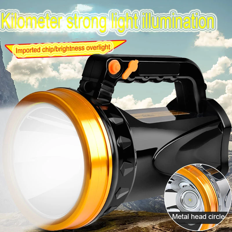 LED Flashlight Rechargeable Outdoor Multi-Functional Portable Searchlight Long-Range Waterproof Household Mine Lamp