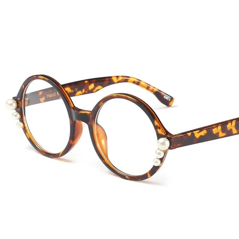 แฟชั่นClearเลนส์Pearl Roundแว่นตาอ่านหนังสือกรอบแว่นตาGrace Lady Luxuryยี่ห้อผู้หญิงGafas