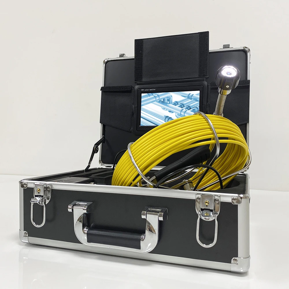 

DVR Recorder 7" LCD Monitor 20m Cable Drain Pipe Sewer Inspection Equipment System With Waterproof 23mm 1000TVL Camera Head