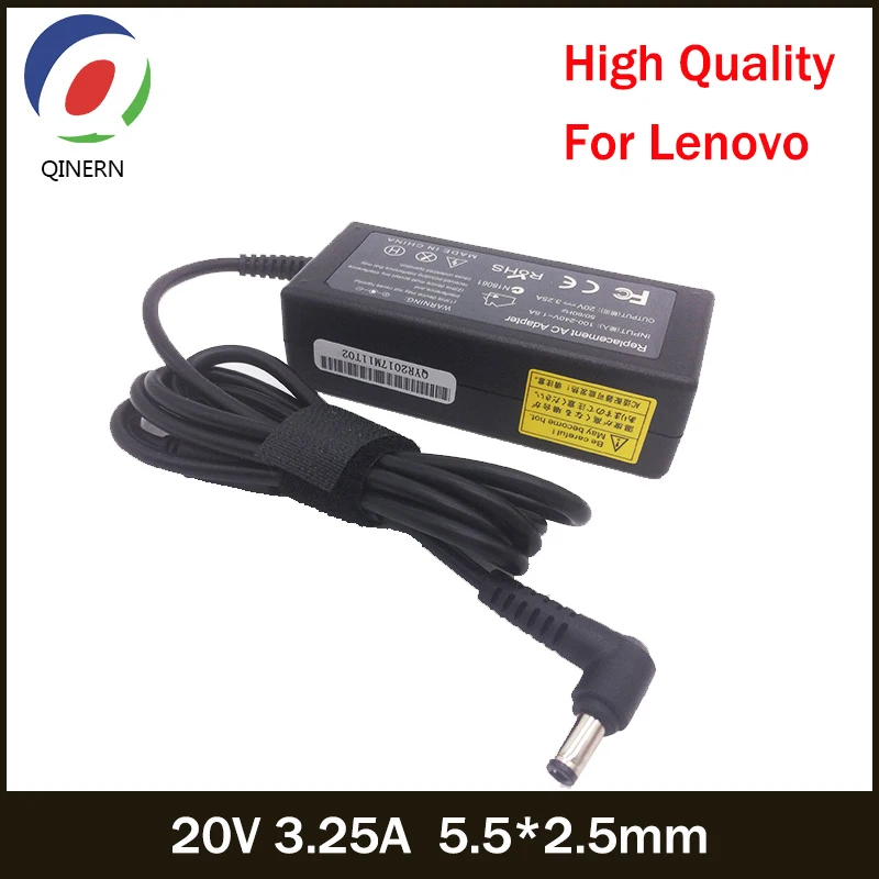 20V 3.25A 65W 5.5*2.5mm Laptop Charger For Lenovo U130 U350 U310 U410 U430 U450 Y430 Y460 Z360 G230 G430 G360 notbook Adapter