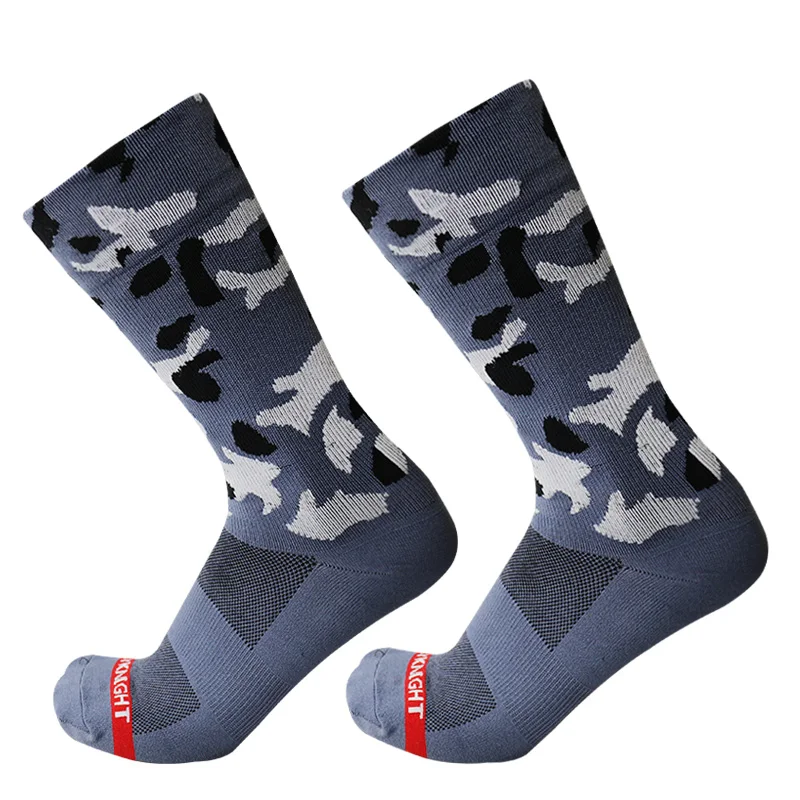 Outdoor Sport Autumn Camouflage Compression Mtb Socks Men Mountain Bike Cycling Socks