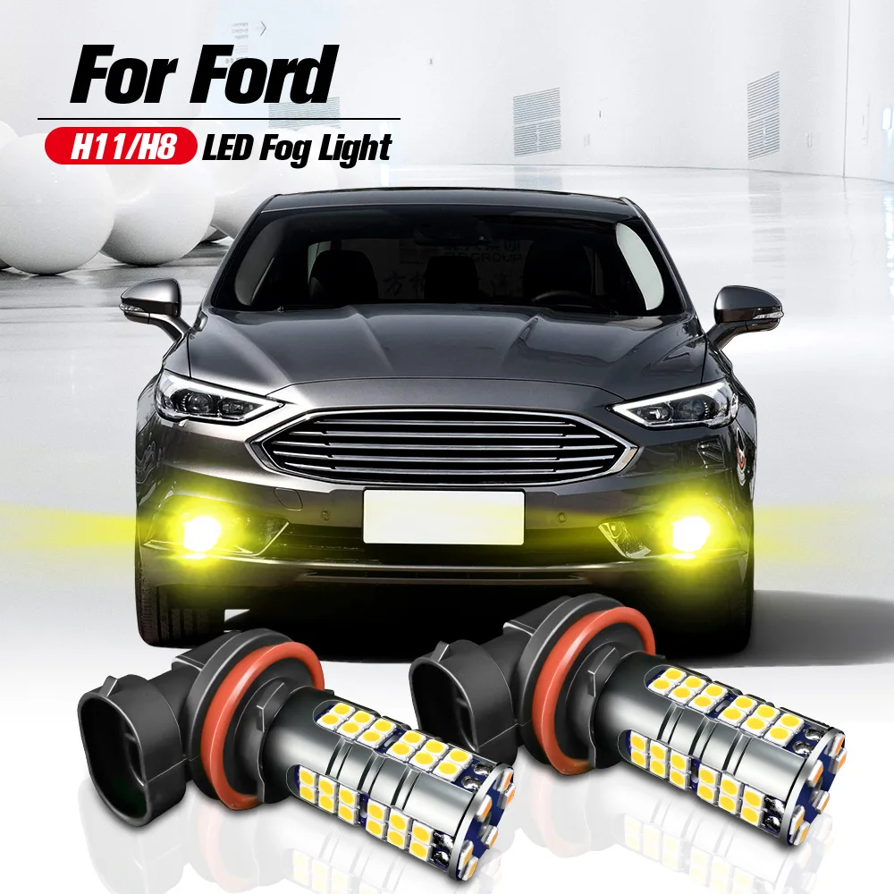 

2pcs LED Fog Light Blub H11 H8 Lamp For Ford Mondeo MK4 MK5 C-Max Transit Connect Flex Fusion Focus MK2 MK3 4 Explorer Ranger