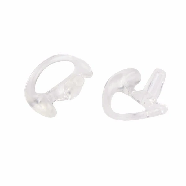 2pcs Silicone earloop Earmolds ear mold for acoustic air tube earphones,two way radio headset,walkie talkie headphone White