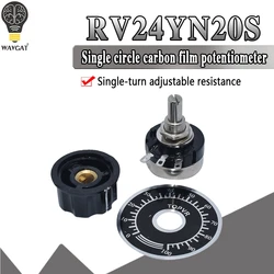 RV24YN20S 101 102 B103 104 105 201 203 204 254 303 501 502 503 504 5K 10K 100K 500K 1M 200K 100 ohm potenciómetro que incluye perilla