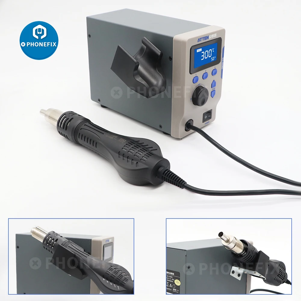 ATTEN Hot Air Station WX-2008D BGA Rework Welding Soldering Station 800W Hot Heat Air Gun Iron for PCB soldering Repair Business