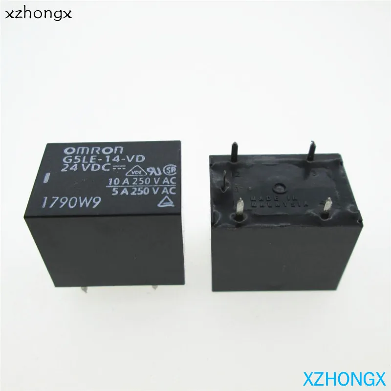 Реле Φ 24VDC G5LE1VD G5LE14VD 24VDC DC24V 24V 10A 5PIN