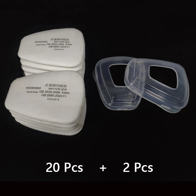 Imagem -03 - Filtro de Algodão 5n11 Industrial à Prova de Poeira Substituível para 3m 6200 7502 6800 Respiradores Pulverização Pintura Máscaras a Gás Papel de Algodão