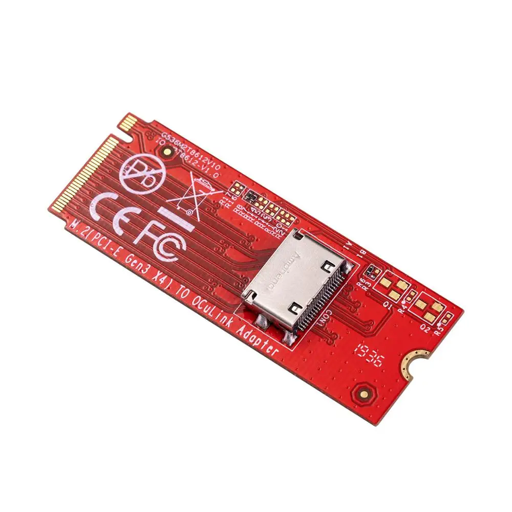 M.2 M-key PCI-E 3.0 to Oculink SFF-8612 host Adapter for PCIe NVMe SSD