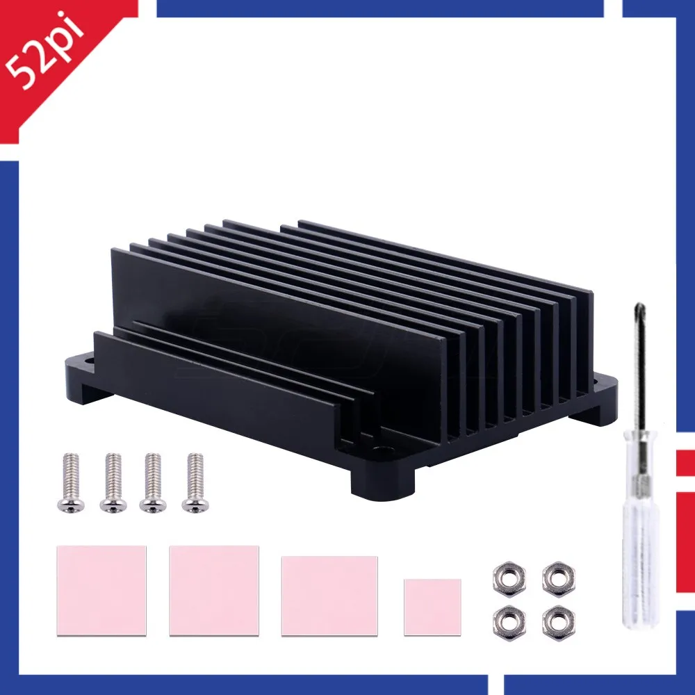 52Pi Raspberry Pi CM4 Aluminum Alloy CNC Extreme Heat Sink Kit without Cooling Fan