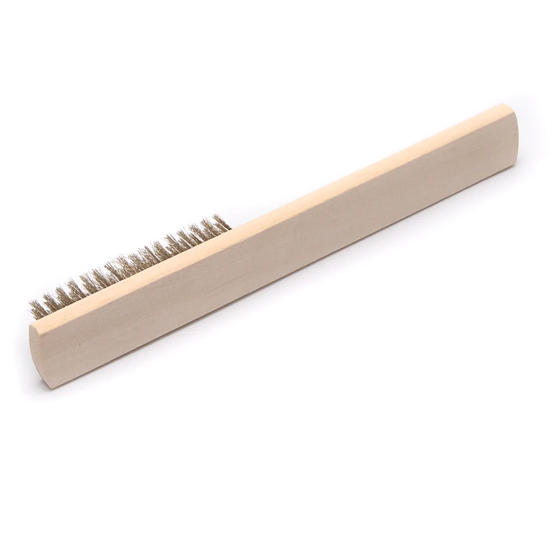 1pc Brass Brush Wood Handle Cleaning Files Jewelry Woodworking Metal Multi-function High Quality