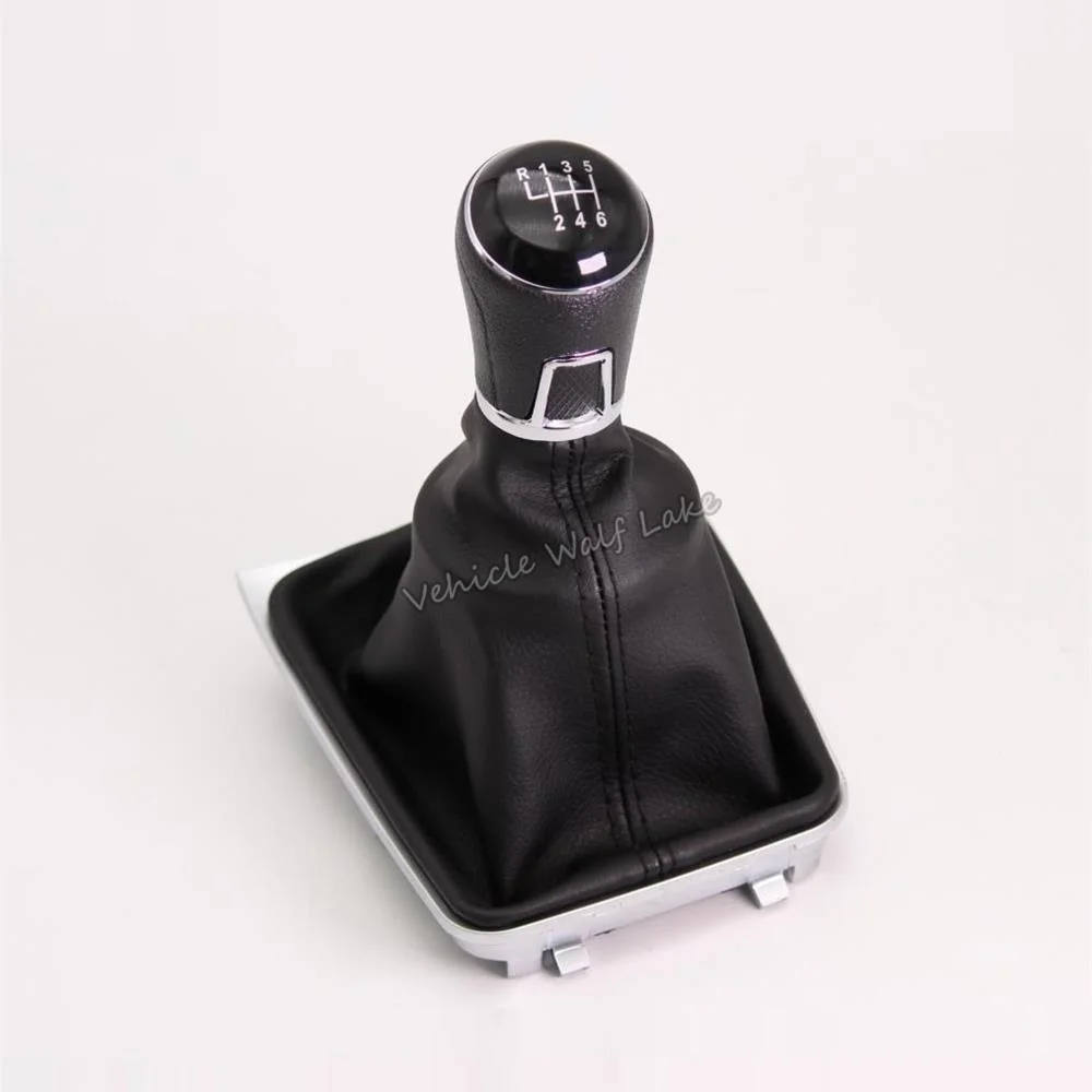 For VW Golf 7 A7 MK7 GTI GTD 2013 2014 2015 2016 2017 2018 Car 5 /6  Speed Gear Stick Level Shift Knob With PU Leather Boot