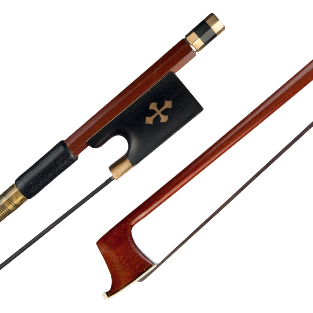 

4/4 Violin Bow Brazilwood Round Stick W/ Ebony Frog Black Mongolia Horsehair Well Balance