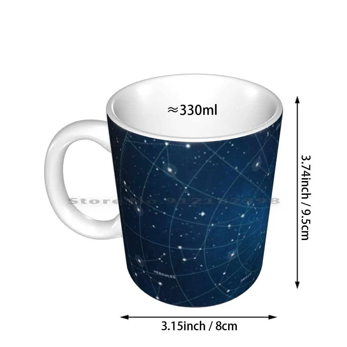 Star Map Ceramic Mugs Coffee Cups Milk Tea Map Zodiac Astrology Astronomy Mystery Stars Hercules Taurus Aquarius Libra Draco