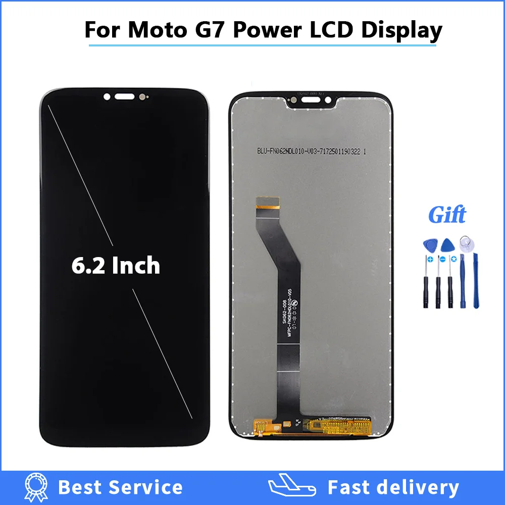 Original For Motorola MOTO G7 Power LCD Display Replacement Touch Screen Digitizer Assemble For Moto G7 Power XT1955