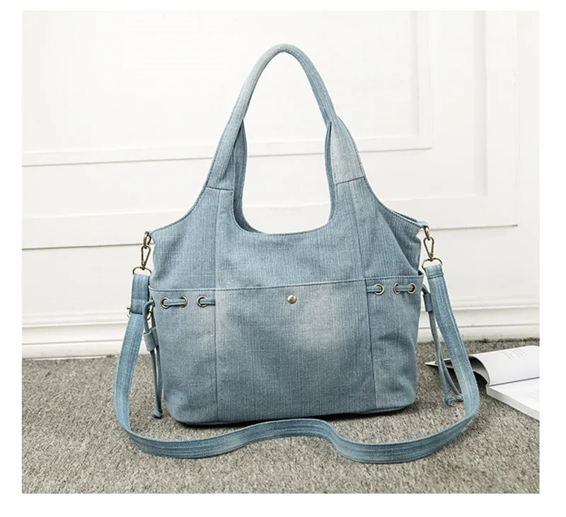 2023 New High Quality Women Denim Shoulder Bags Large Size Handbags Totes Casual Bags Multifunctional Bags Drop Shipping