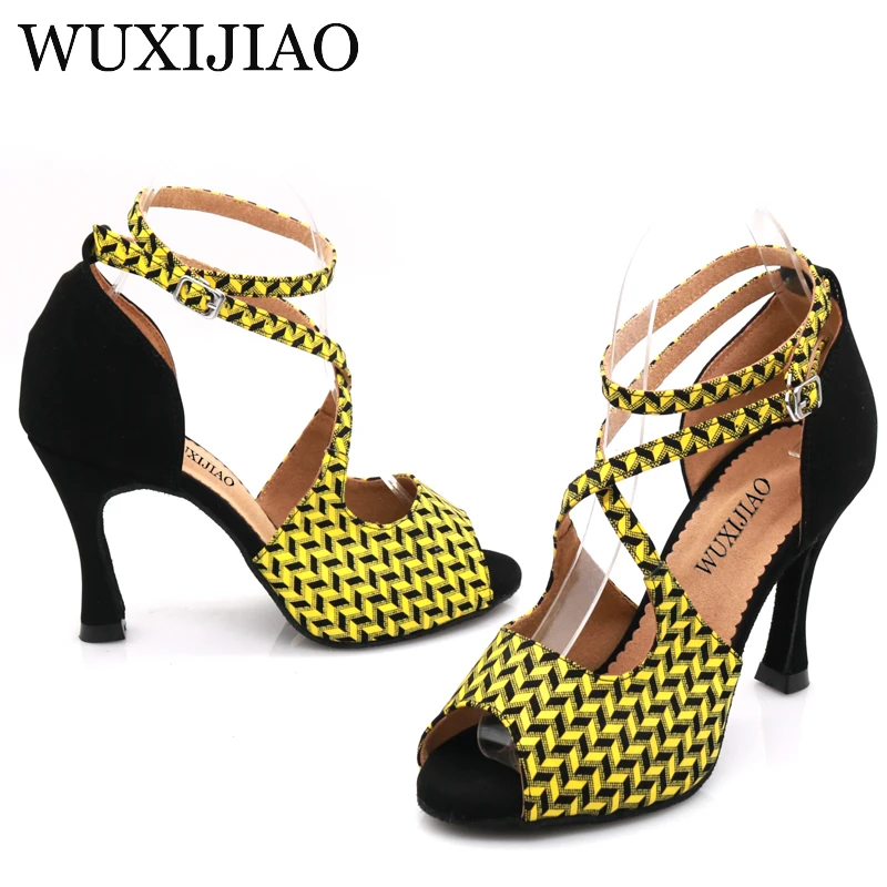 

WUXIJIAO Jazz shoes Latin dance shoes female Latin Salsa girl casual shoes silver bronze skin shoes