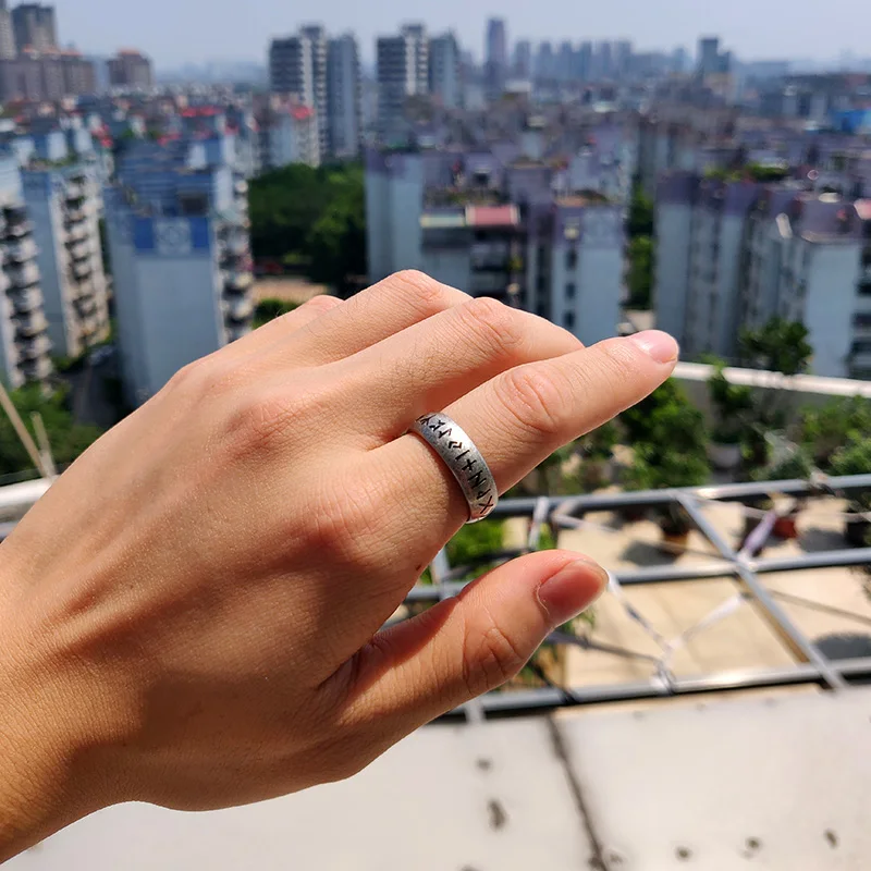 BEIER  wholesale price viking rune Ring Men\'s New Brand Unique stainless steel Simple style Jewelry Lover gift BR-R136