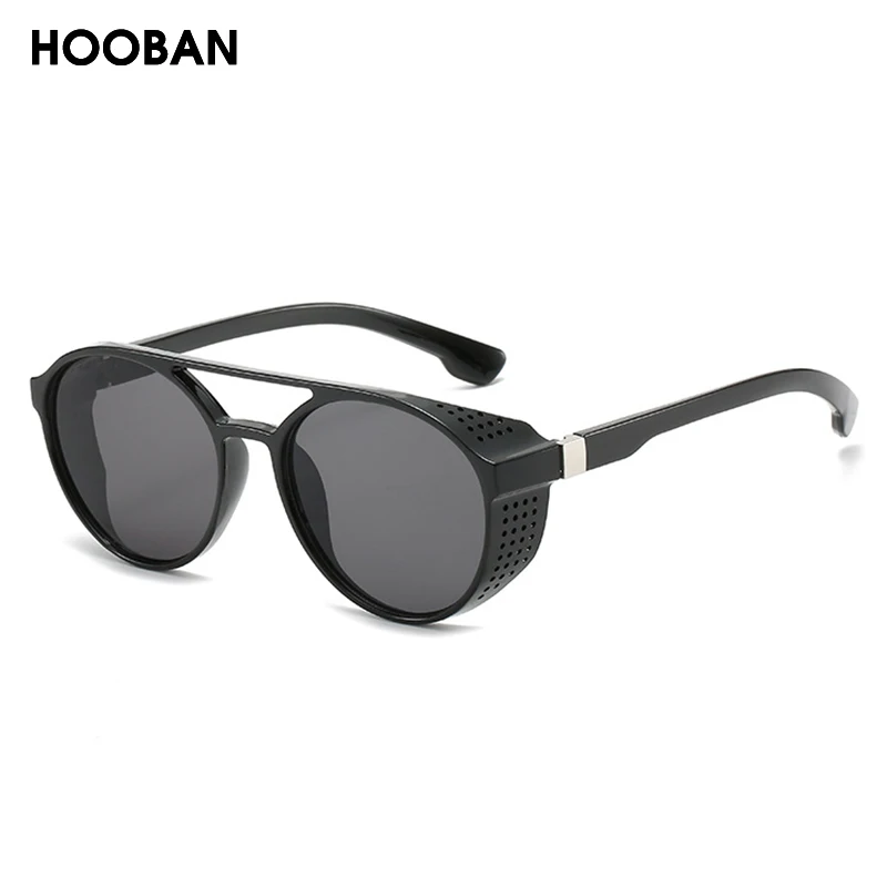 Classic Steampunk Sunglasses Men Fashion Round Glasses For Male Vintage Brand Designer Eyeglasses Shades Outdoor UV400