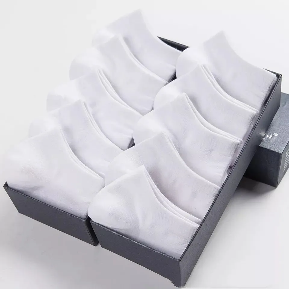 5 Pairs Pure Color High Quality Women and Men Cotton Socks Soft Breathable Antibacterial Black Business Men Socks