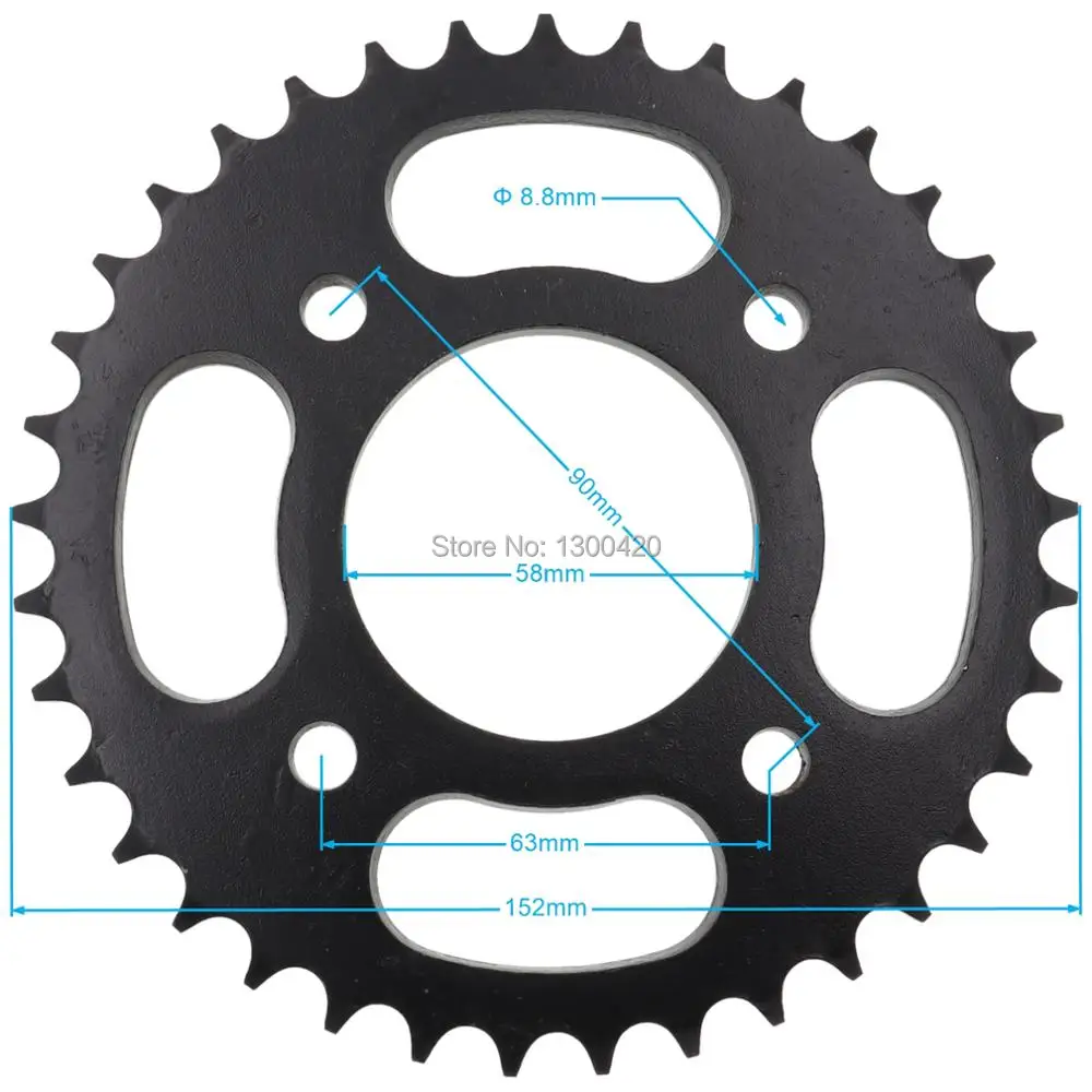 1Pcs 58mm 420/428 Chain 37T Teeth Rear Sprocket for 50cc 70cc 110cc 125cc Dirt Pit Bike