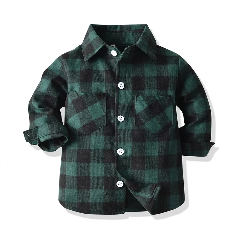 Tem doger baby boy girl shirt 2018 spring infant boys shirts toddler girls high quality plaid shirts newborn tops bebes blouse